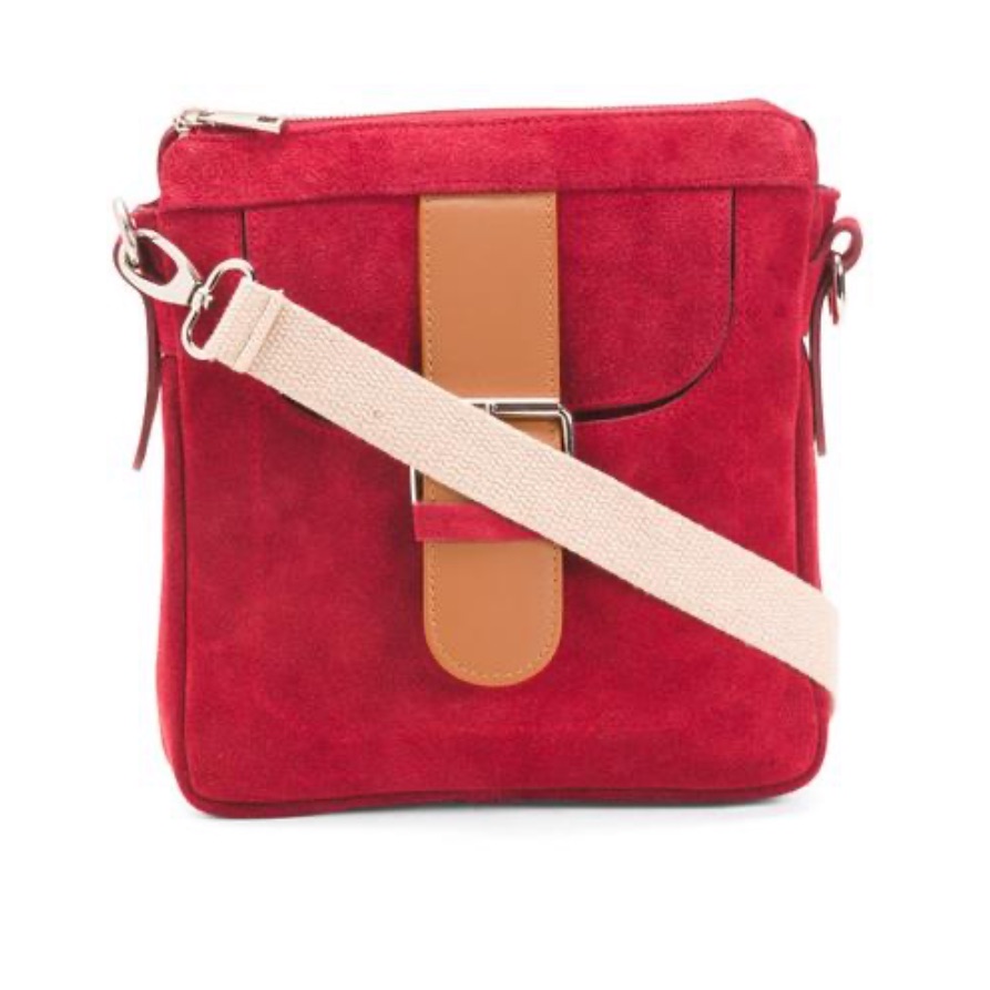 Persaman Ny Red Suede Marcia Crossbody